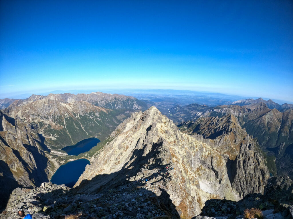 Rysy a výhľad na Morskie oko a  Czarny staw